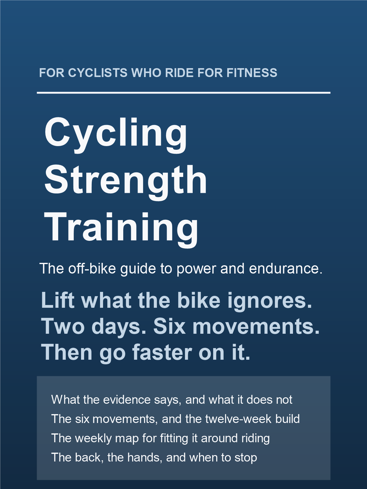 Cover of Cycling Strength Training: The Off-Bike Guide to Power and Endurance
