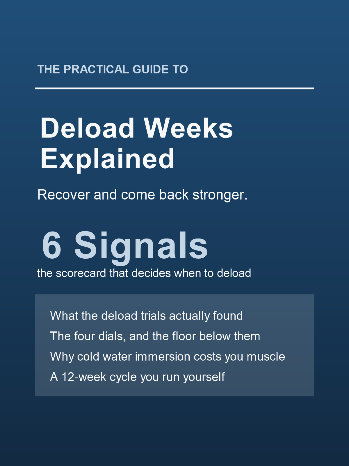 Cover of Deload Weeks Explained: Recover and Come Back Stronger