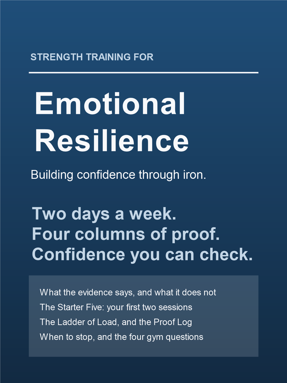 Cover of Strength Training for Emotional Resilience: Building Confidence Through Iron