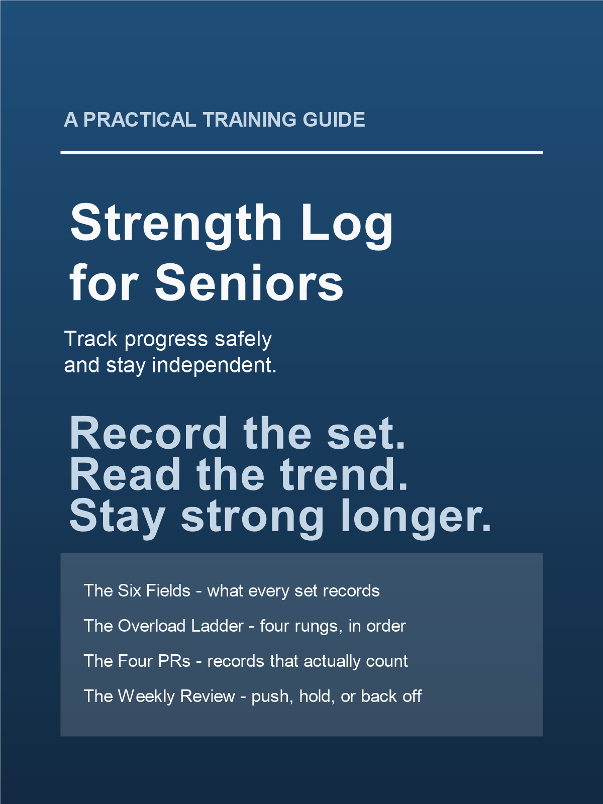 Cover of Strength Training Log for Seniors: Track Your Progress Safely